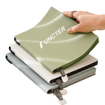 A5 PU Leather Workbook Lined Memo Notebook