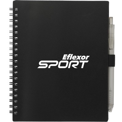 5.5'' x 7'' FSC® Recycled Spiral Notebook w/ rPET Pen
