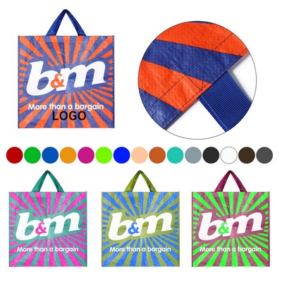 Custom Full Color Large Non-Woven Laminated Tote Bag